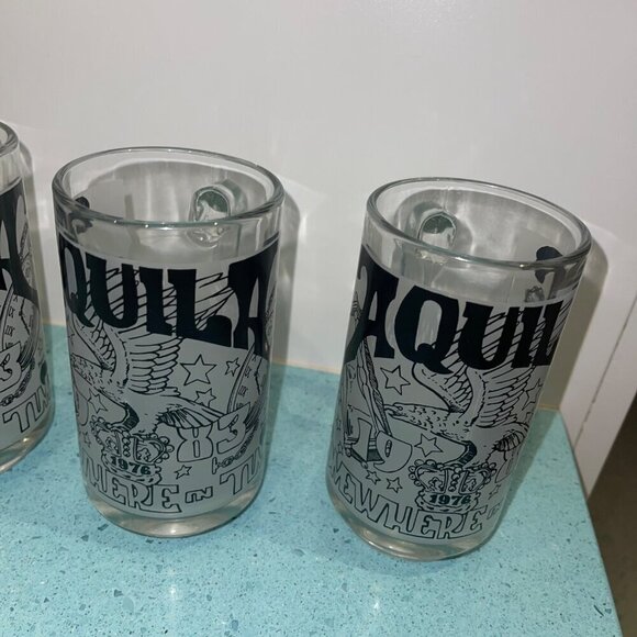 Krewe of Aquila Beer Mug Set of 4 Orleans 1983 Collectible Danny Frolich - Picture 2 of 8